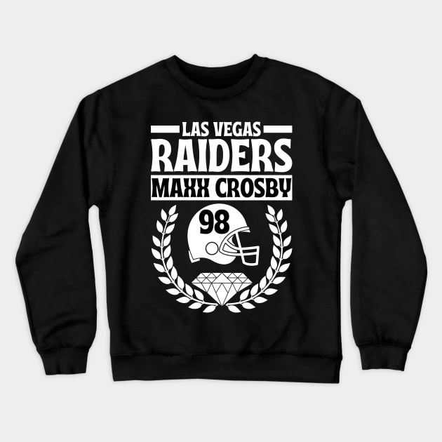 Las Vegas Raiders Maxx Crosby 98 Helmet American Football Crewneck Sweatshirt by Astronaut.co